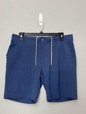 Faherty | All Day Belted Shorts | Heather Blue | Waist 36”